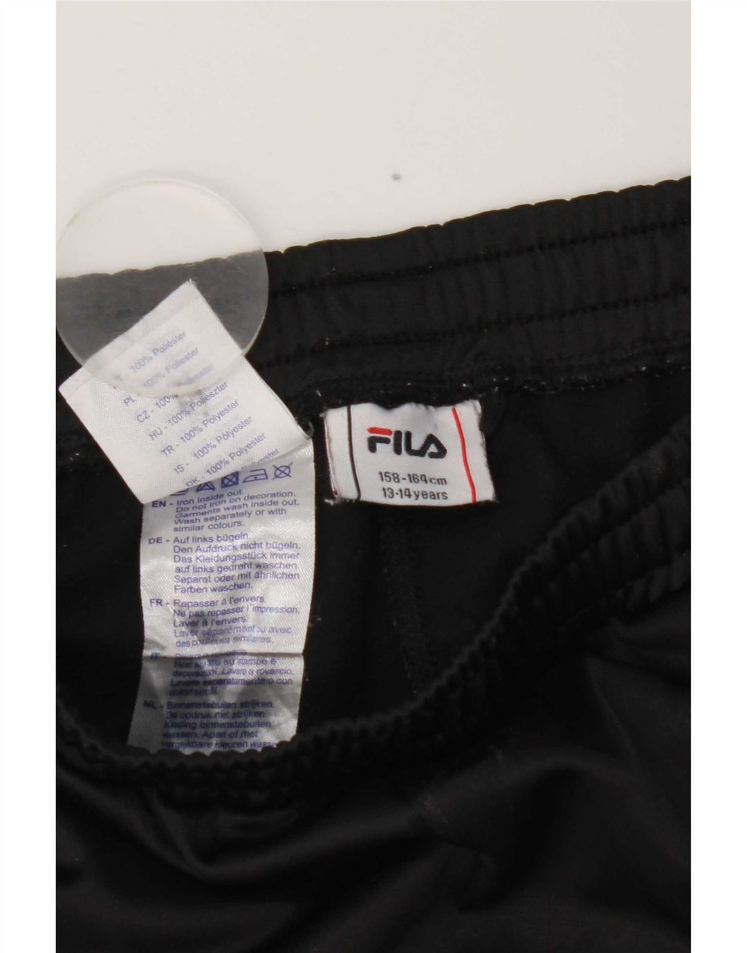 Fila Boys Graphic Tracksuit Bukser 13-14 år Sort Polyester