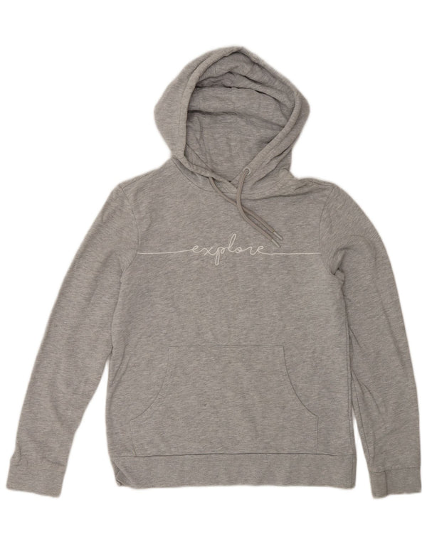 Mountain Warehouse Grafik-Kapuzenpullover für Damen, Gr. 10, Größe S, Grau meliert