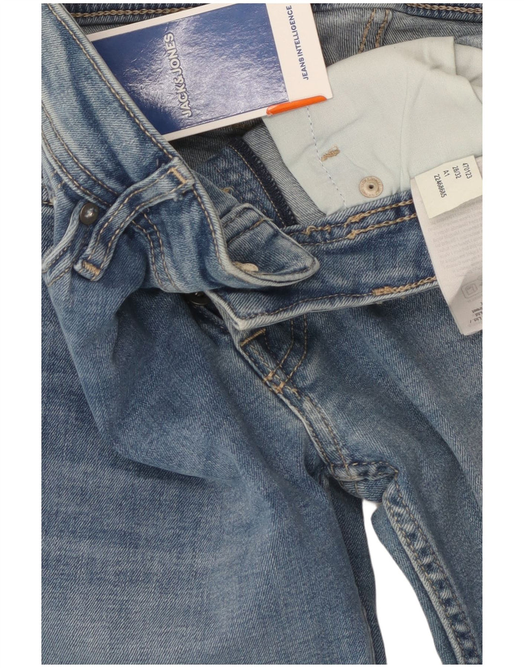 Jack & Jones Mens Slim Jeans W28 L32 Blue Cotton