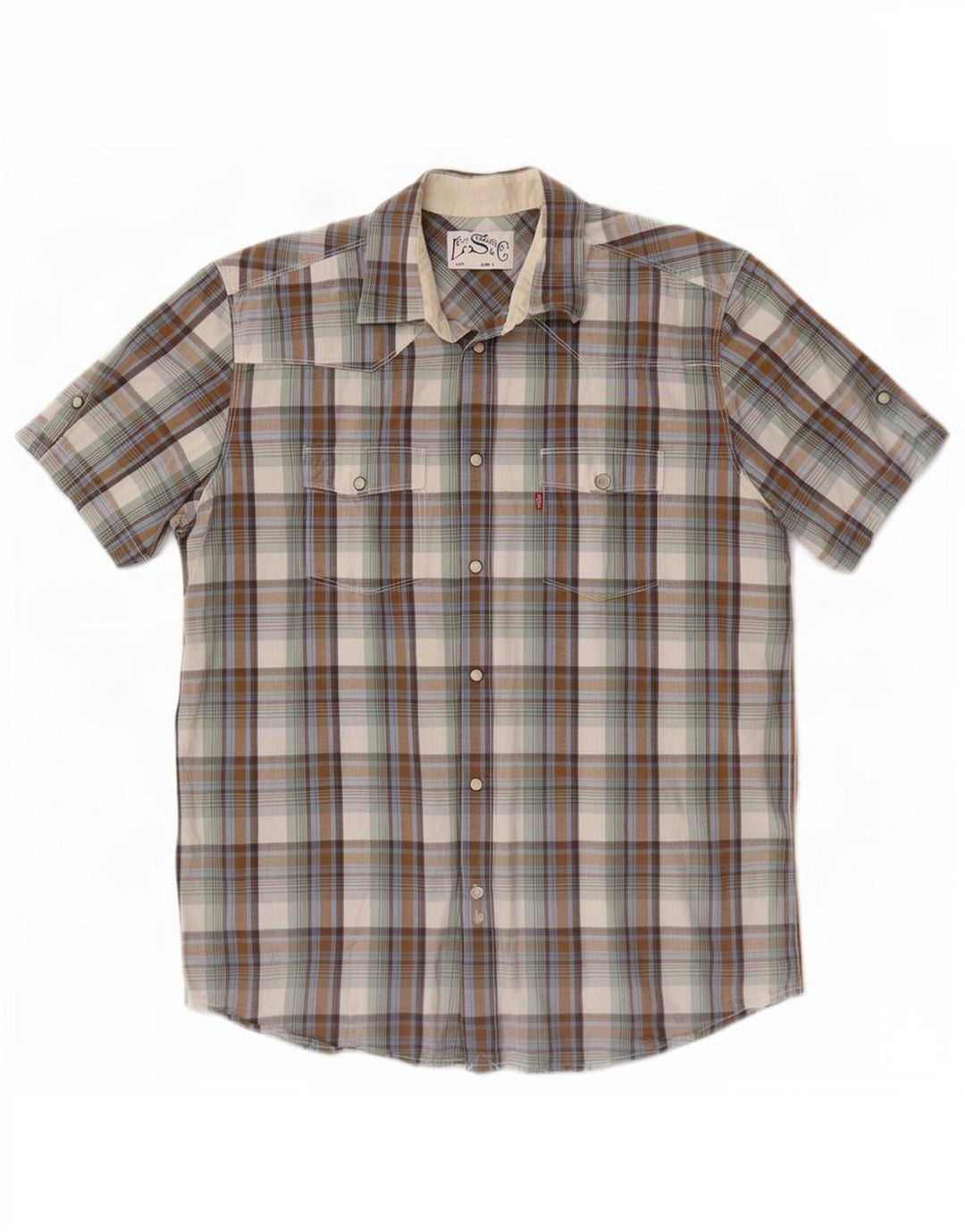 Levi's Camisa De Manga Corta De Cuadros Multicolores Grandes Hombre