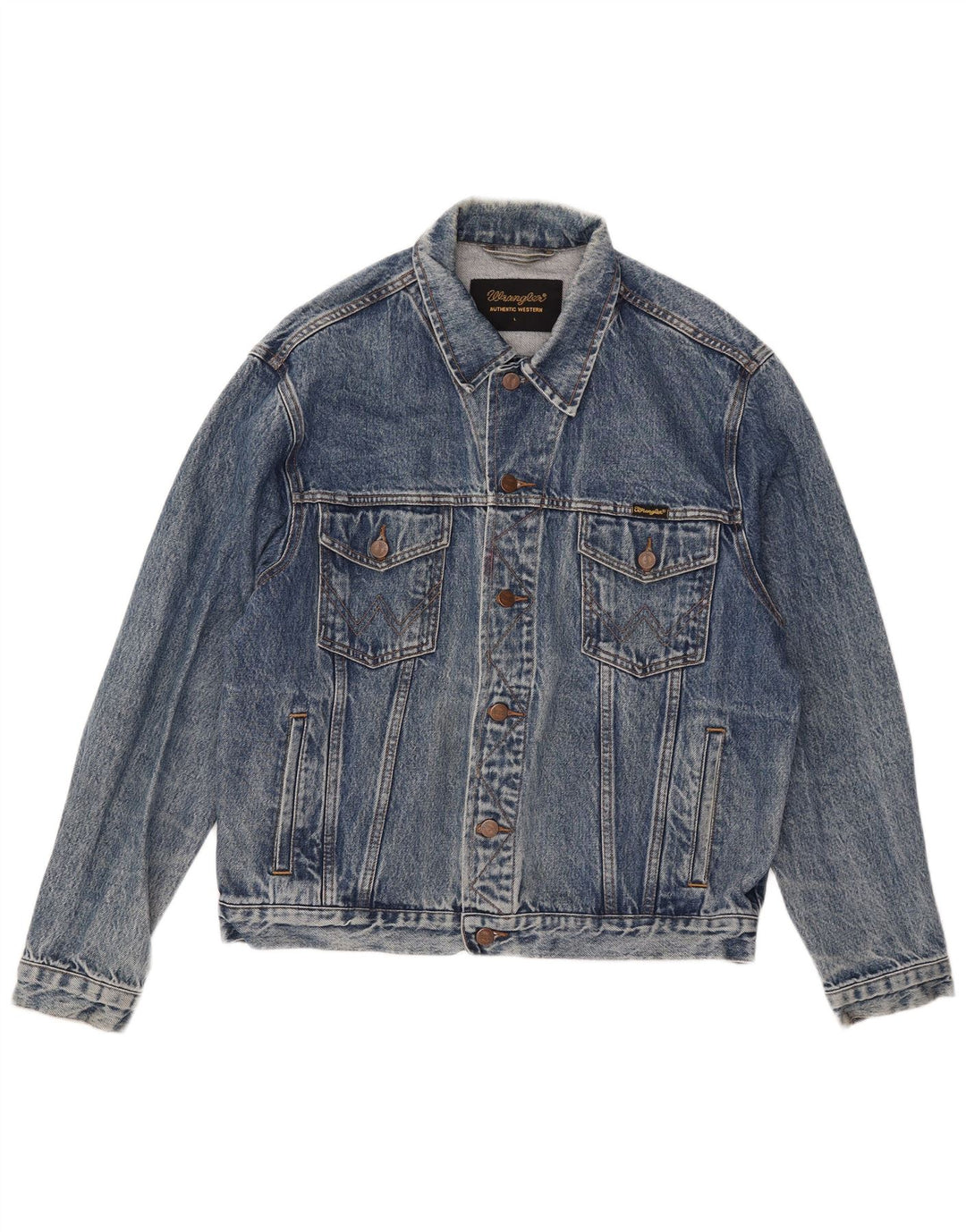 Giacca di jeans da uomo Wrangler UK 40 grande cotone blu