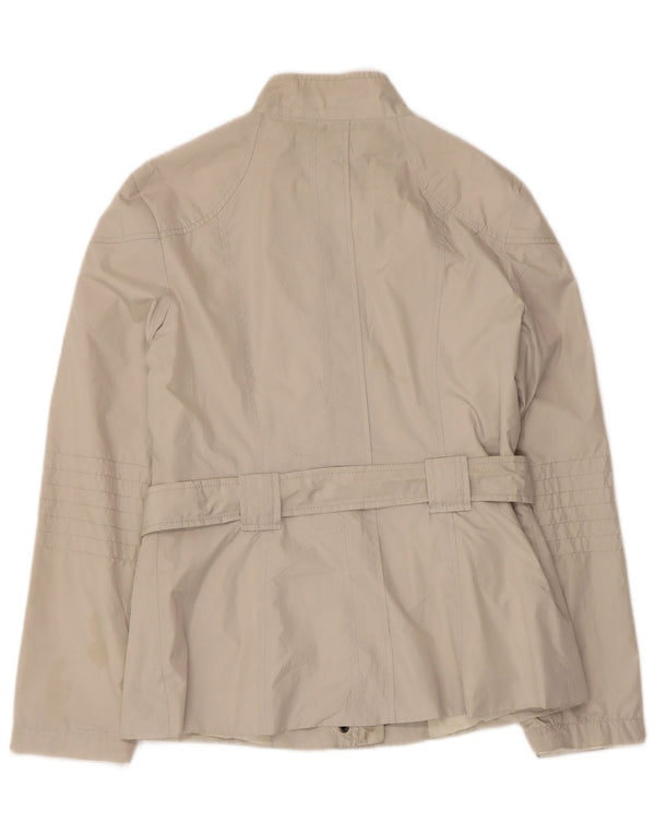 Zara Damen Utility-Jacke UK 12 Mittelweißes Polyester