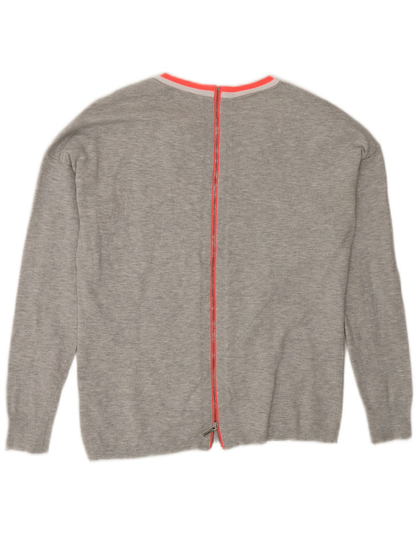Karen Millen Maglione da donna con scollo a barca US 1 XS in viscosa grigia