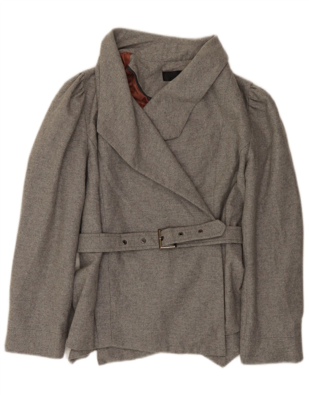 Topshop Dame Blazer Jacket UK 10 Small Grå Polyester