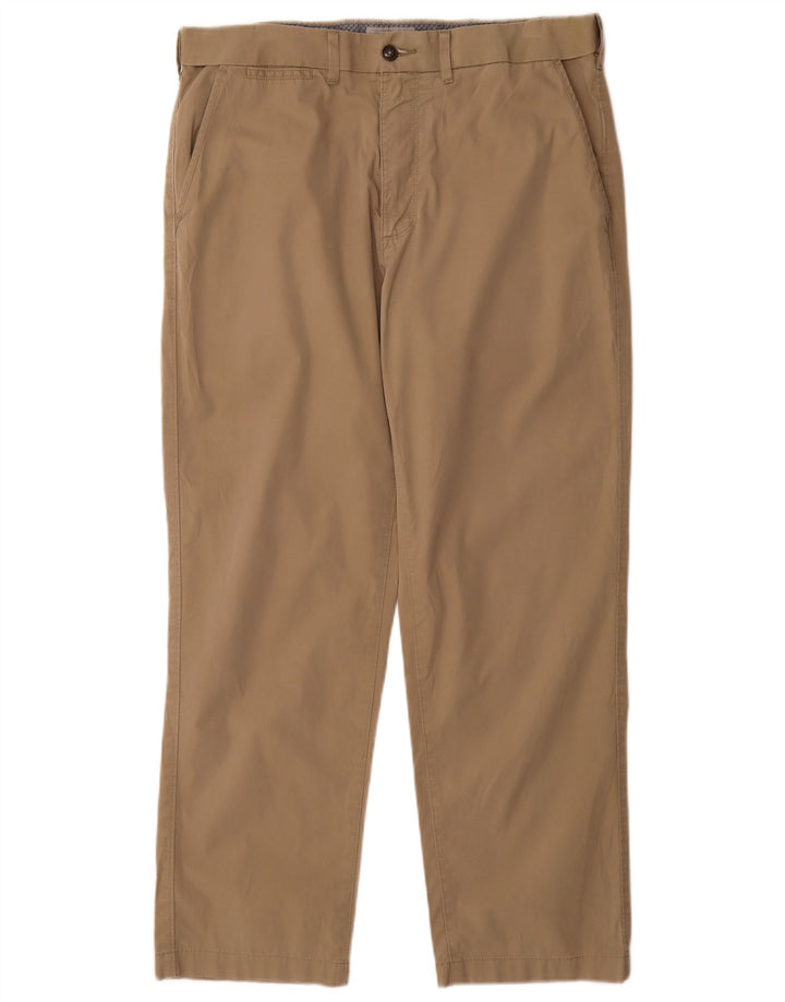 Marks & Spencer Mens Regular Chino Trousers W34 L29 Beige Cotton