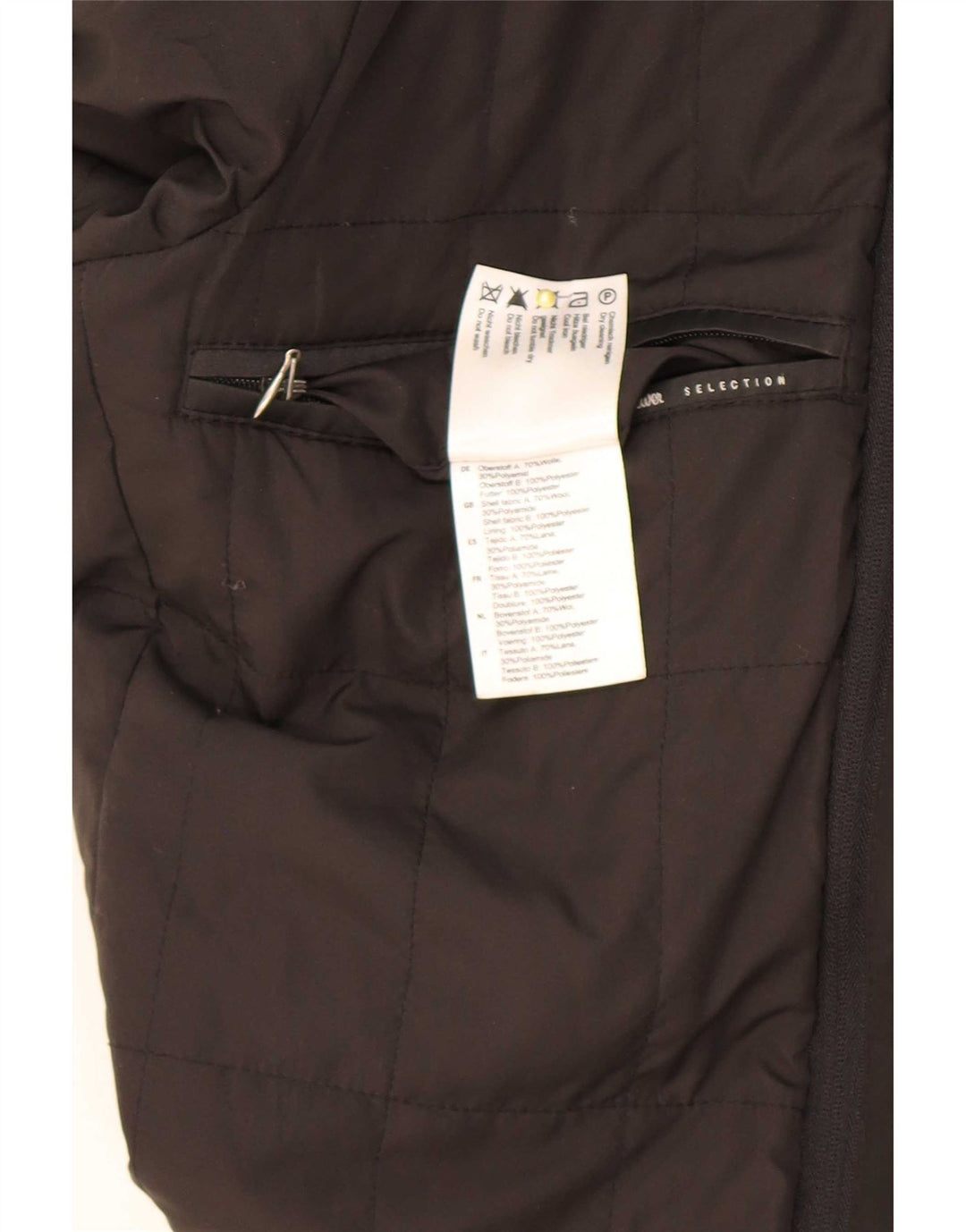 Jaqueta utilitária masculina S.Oliver UK 42 XL lã preta
