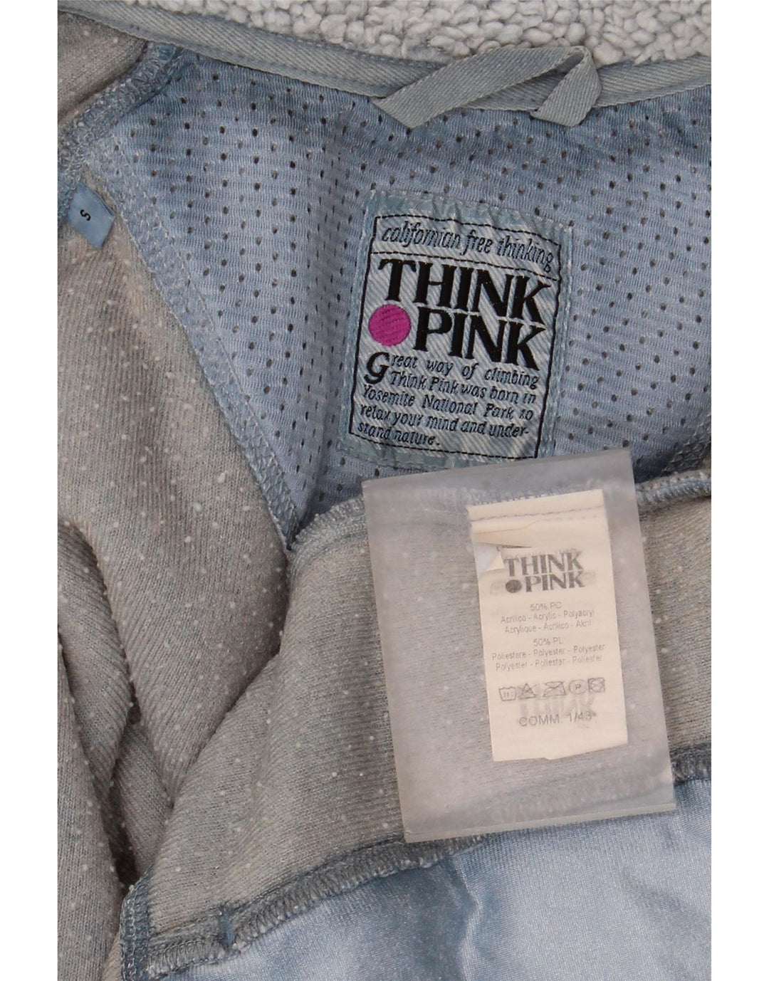 Think Pink Girls Fleece Jacket 13-14 Years Small Grey Acrylic
