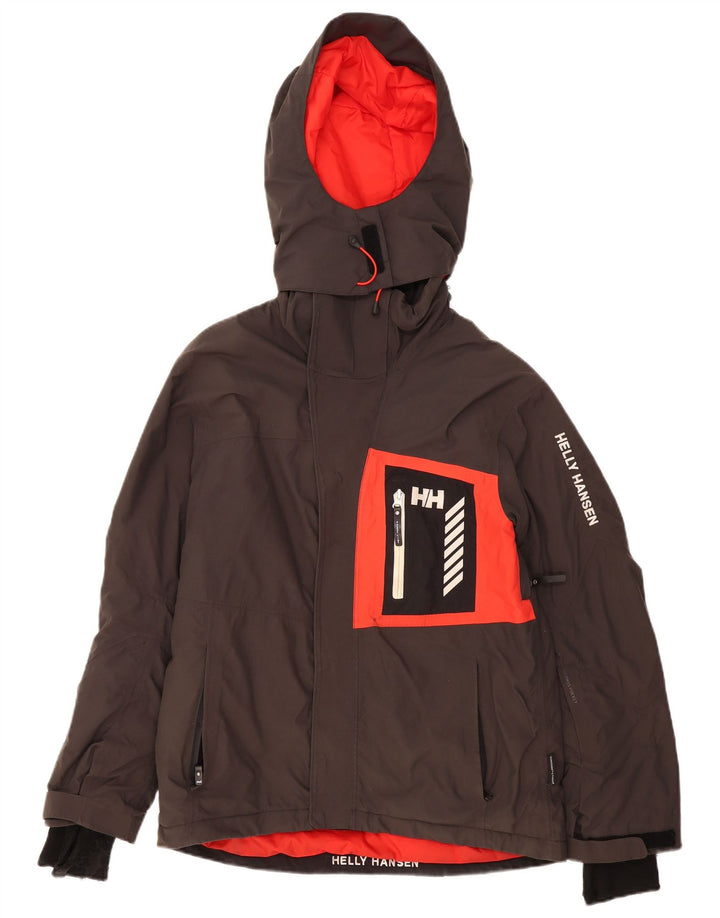 Giacca a vento con cappuccio da uomo Helly Hansen UK 36 Small Grey Colourblock