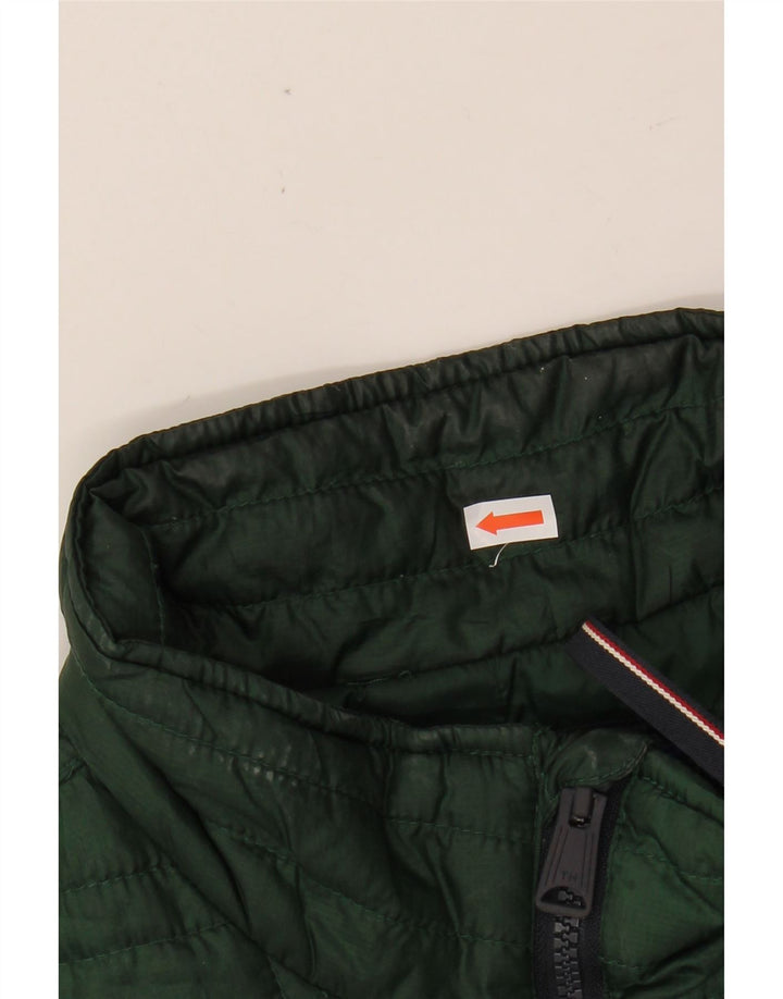 TOMMY HILFIGER Mens Padded Jacket UK 36 Small Green Nylon
