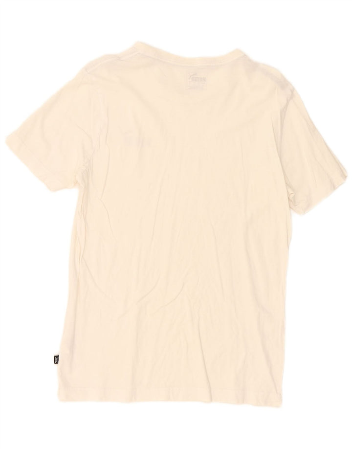 Puma Mens T-Shirt Top Small White Cotton