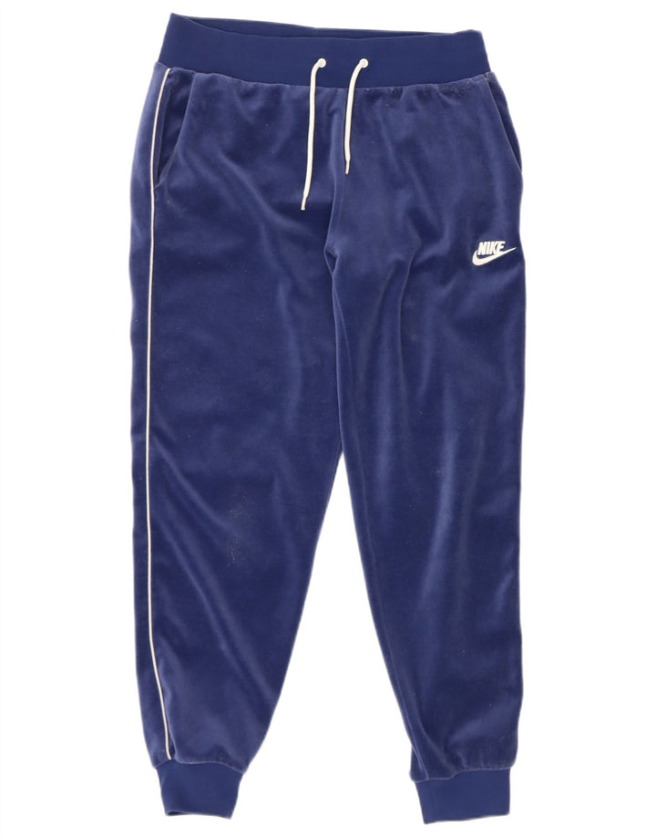 NIKE Womens Tracksuit Trousers Joggers Small Blue Polyester Sports