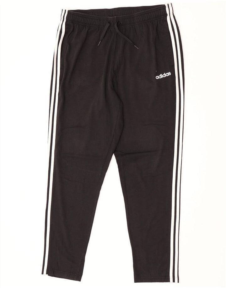 Adidas Mens Tracksuit Trousers XL Black Cotton