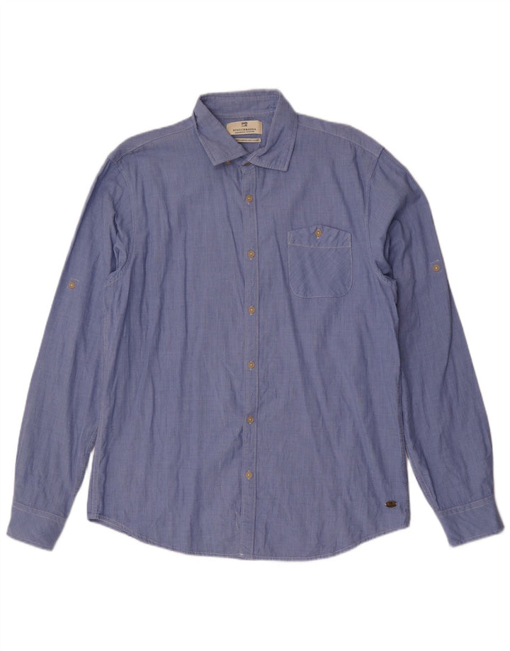 Scotch & Soda Mens Shirt XL Blue Cotton