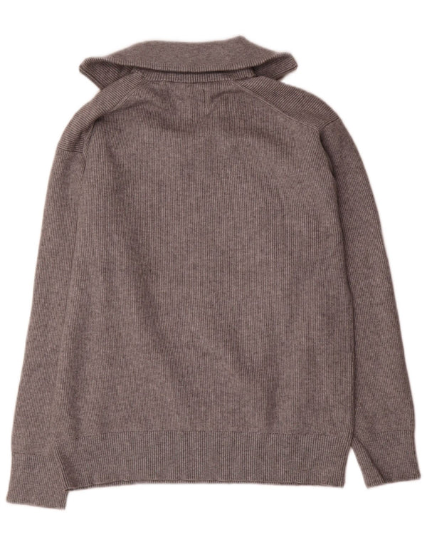Jack Wills Pull à col zippé pour homme Small Gris Viscose