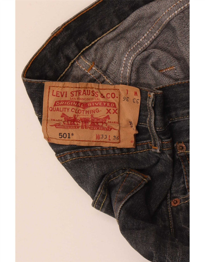 Levi's Mens 501 Straight Jeans W33 L30 Grey