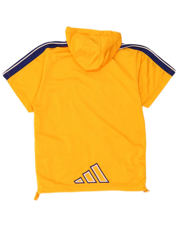 Adidas Mens Hooded Tracksuit Top Jacket Pequeno Laranja Colorblock