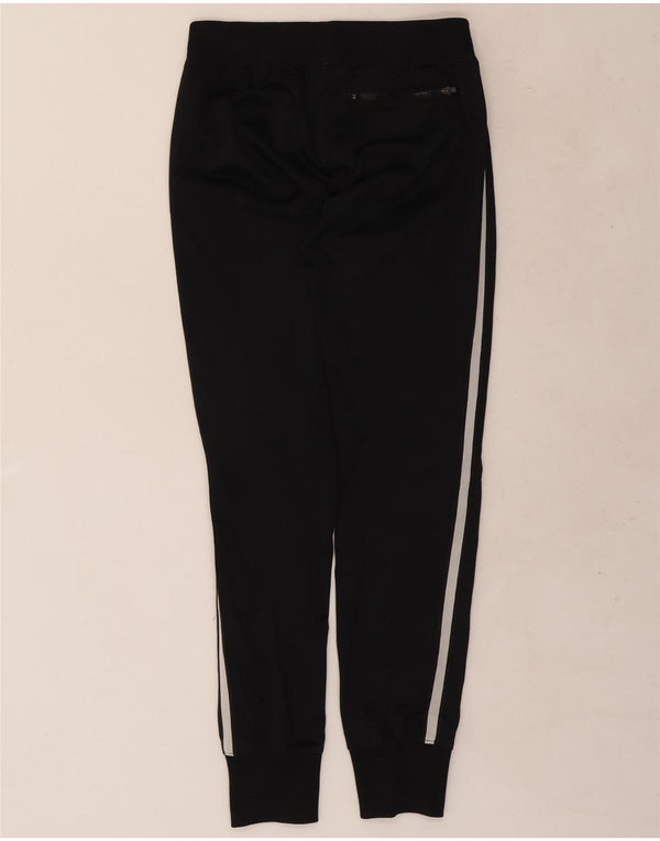 Nike Womens Tracksuit Trousers Joggers UK 6 XS Black Striped Polyester