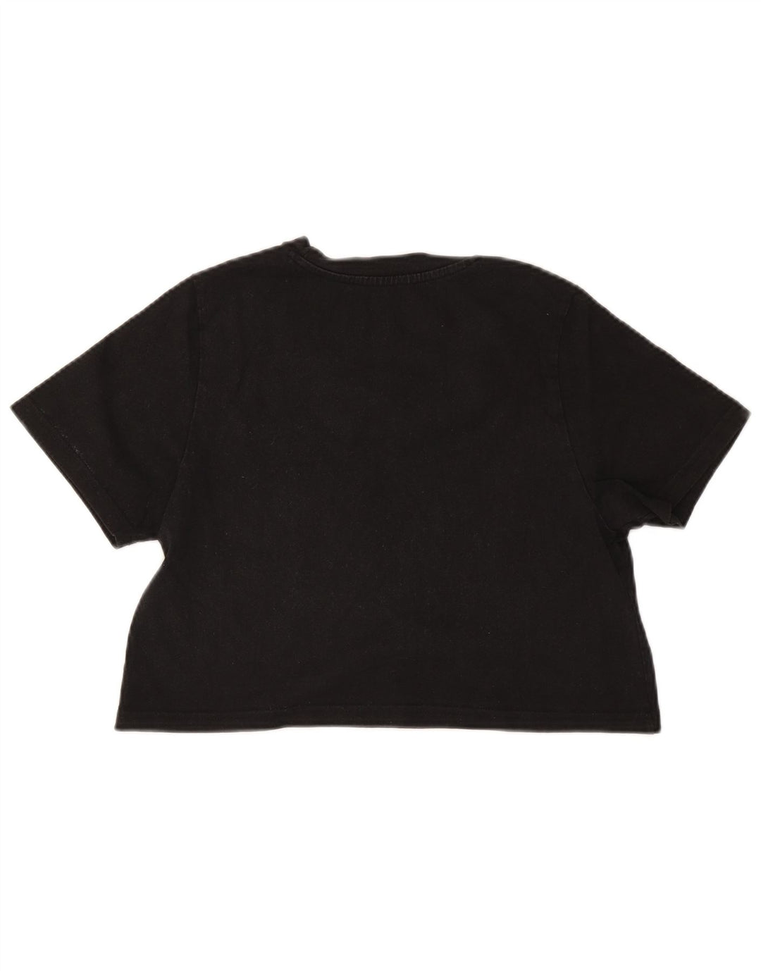 Dickies Womens Crop T-Shirt Top UK 12 Medium Black Cotton