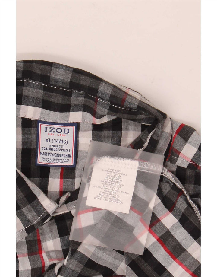 Izod Boys Shirt 14-15 Years XL Multicoloured Check Cotton