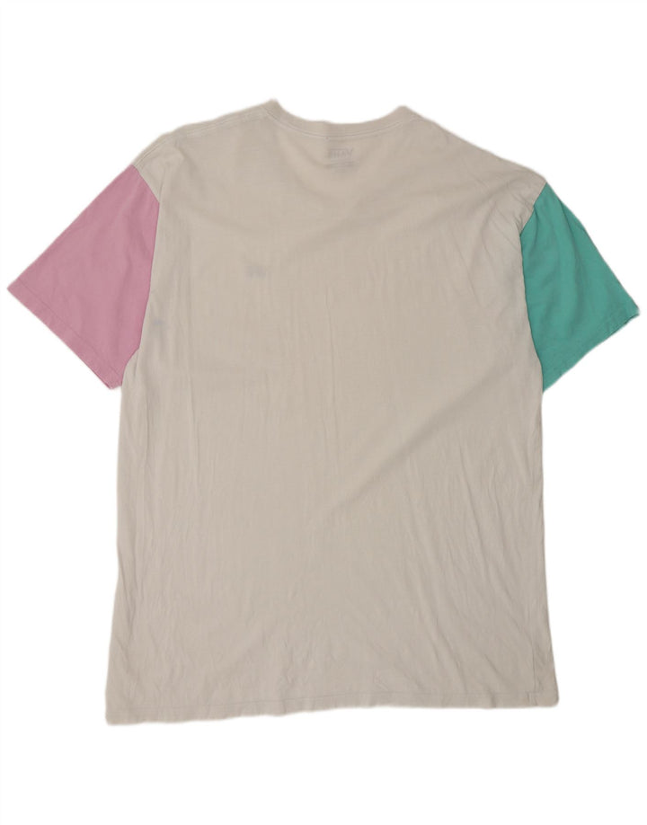 Vans Mens Classic Fit T-Shirt Top 2XL White Colourblock