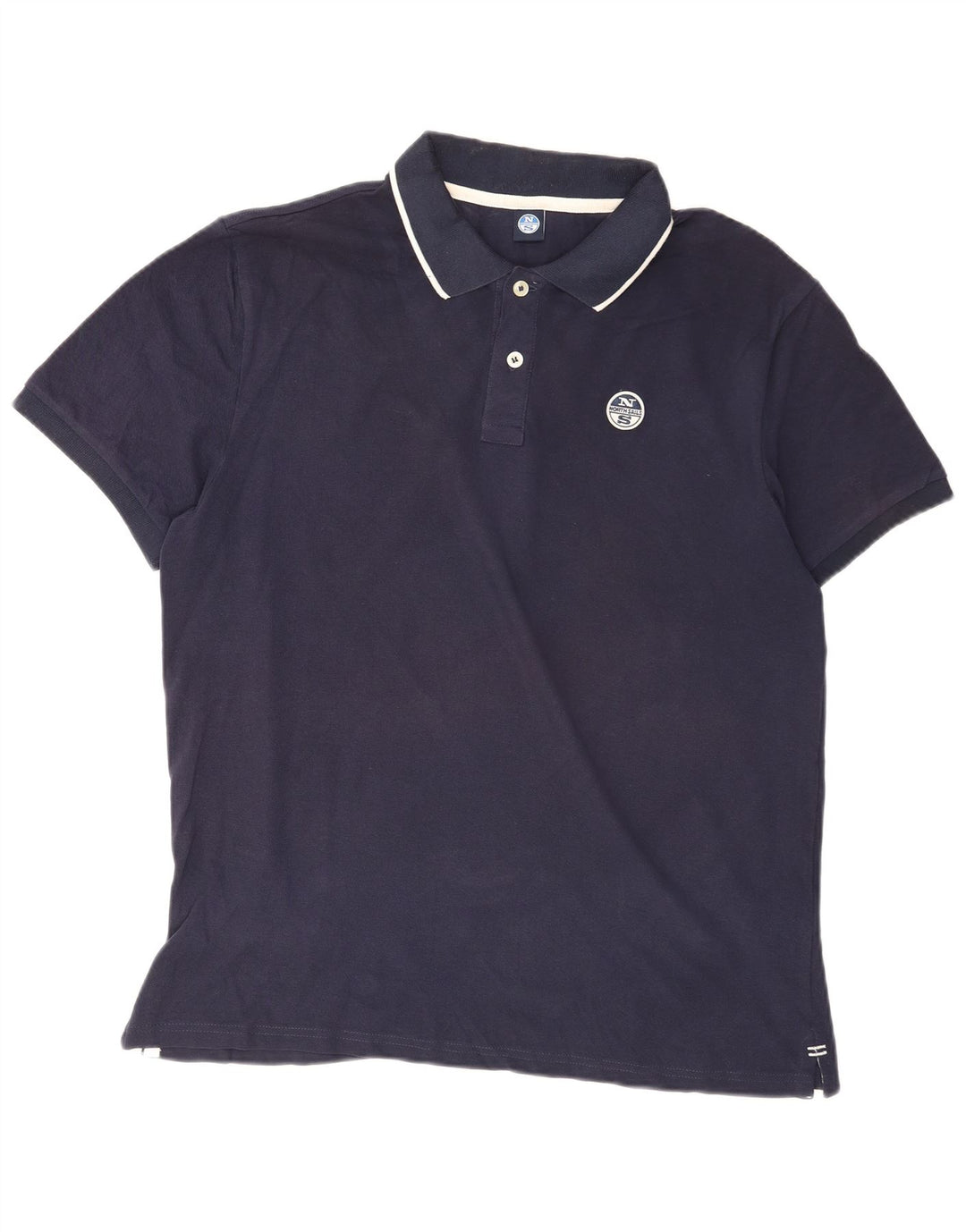 North Sails Mens Polo Shirt XL Navy Blue Cotton