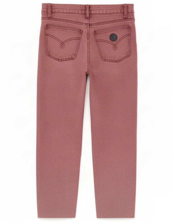 Moschino Womens High Waist Loose Jeans W36 L27 Rosa Baumwolle