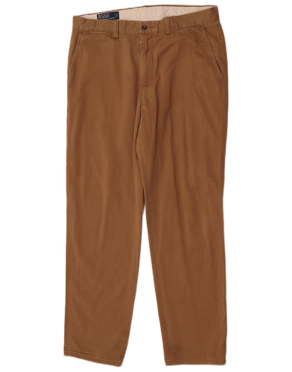 Мужские прямые брюки чинос Polo Ralph Lauren W33 L32 коричневые, хлопковые