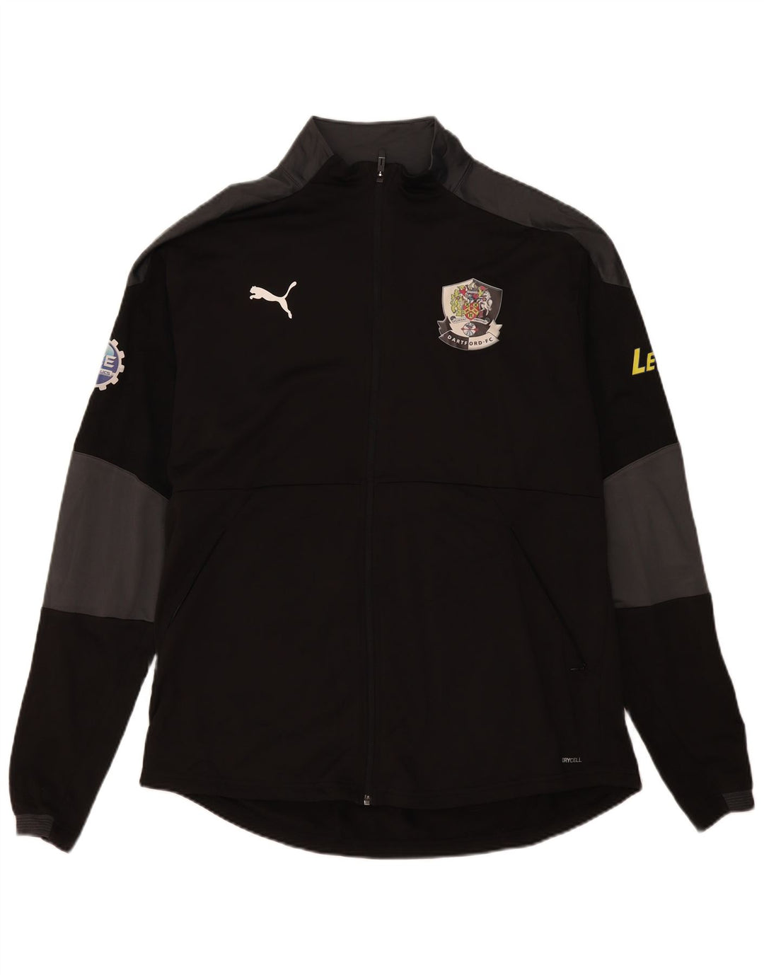 PUMA Mens Graphic Tracksuit Top Jacket 2XL Black Colourblock Polyester
