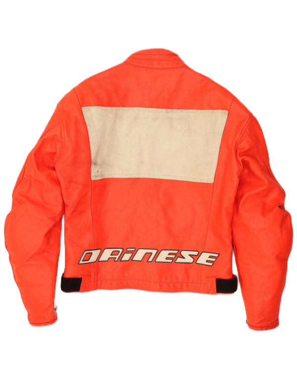 Dainese Chaqueta Racer De Cuero Con Gráfico IT 50 Medium Naranja Colorblock