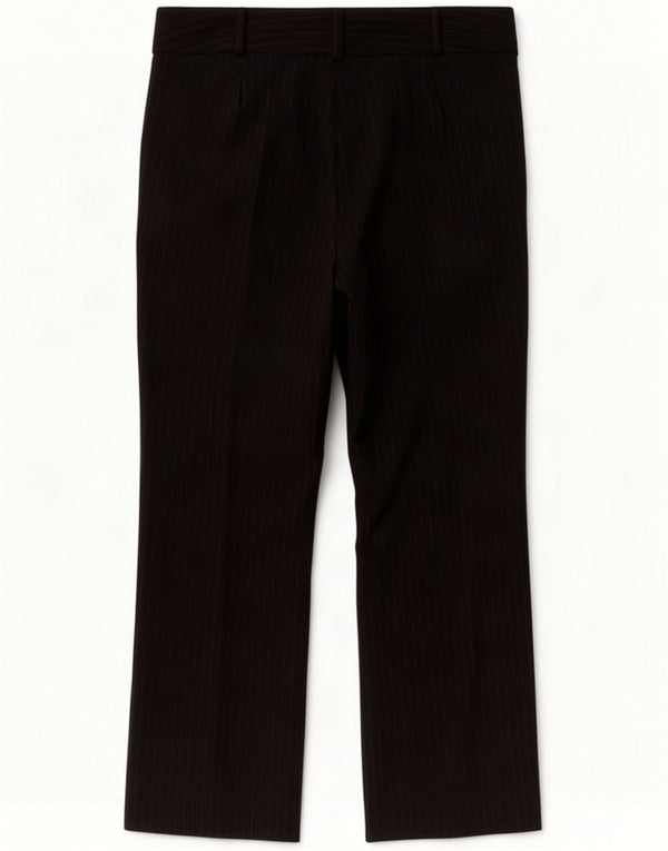 Marks & Spencer Womens Suit Trousers UK 16 Large W36 L29 Black Pinstripe