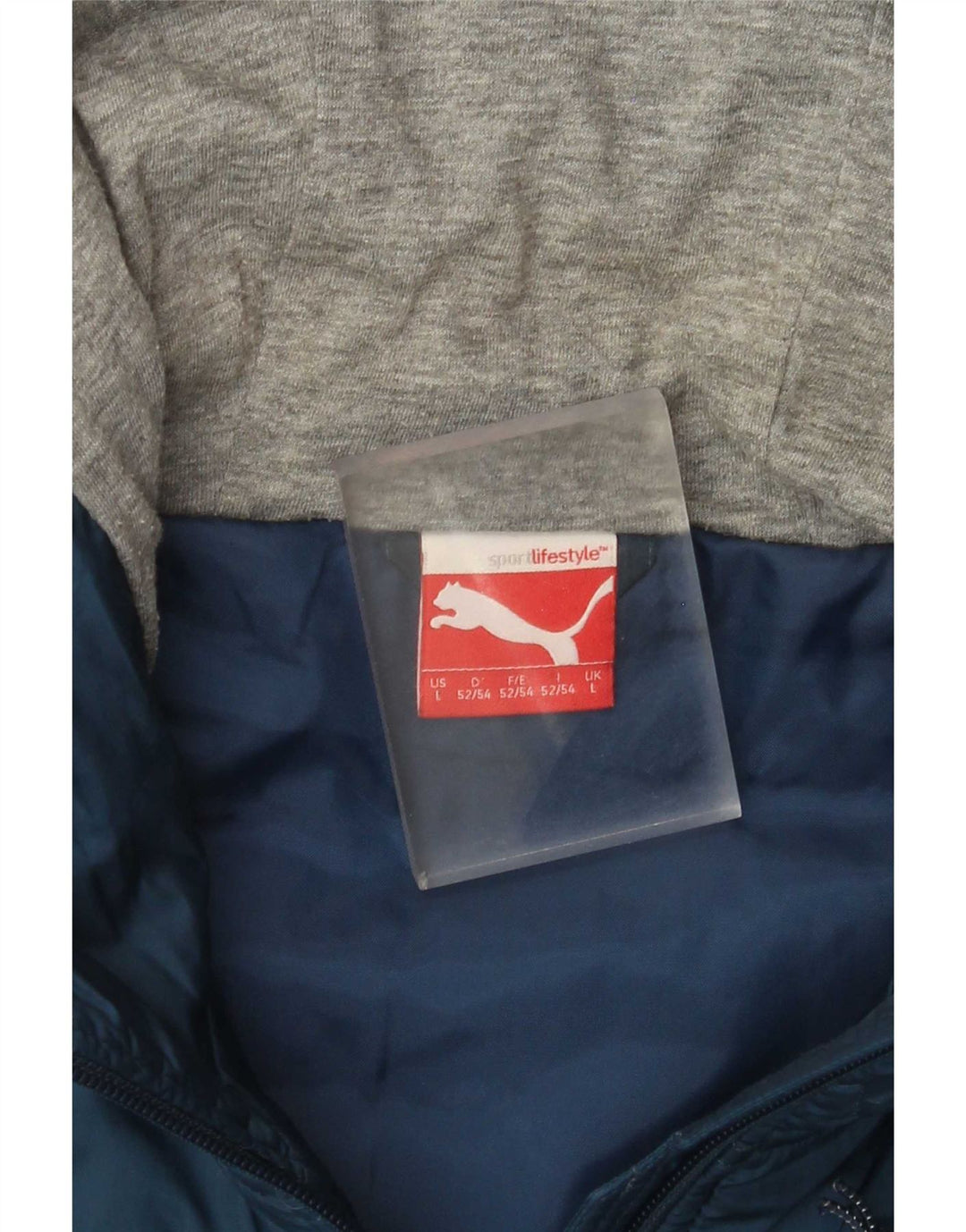 Puma Mens Hooded Quilted Jacket UK 40 Large Navy Blue