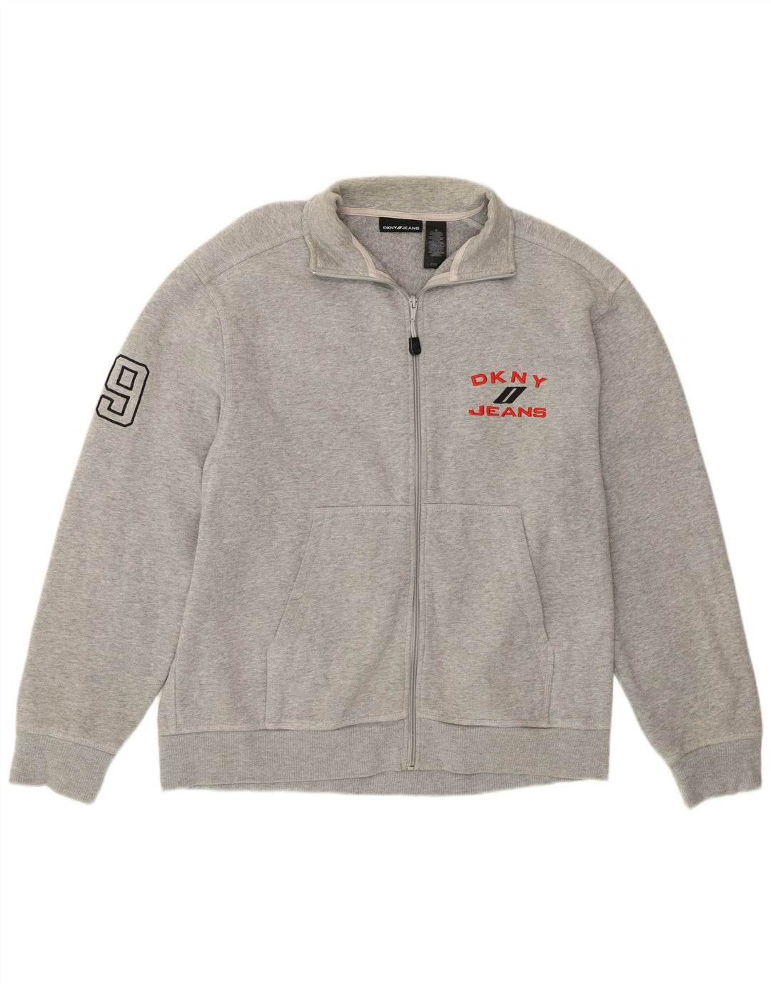 Dkny Veste de Survêtement Graphique Homme Gris Moyen Coton