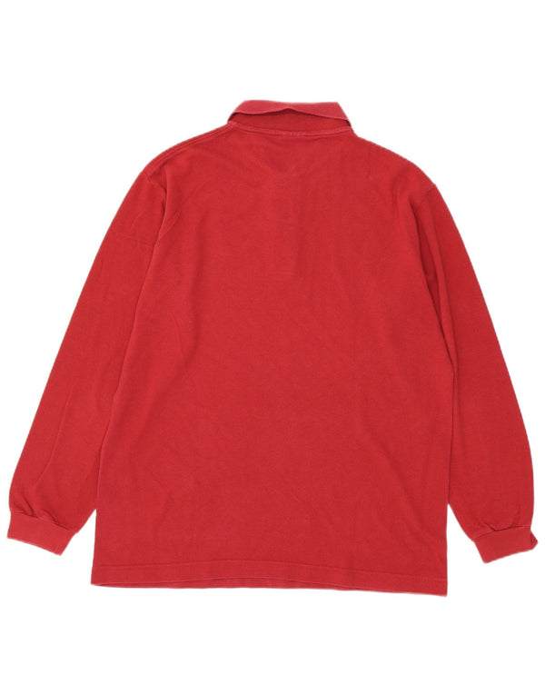 Kappa Langærmet Polo Shirt til mænd Medium rød bomuld