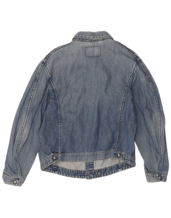 Levi's Womens Engineered Denim Jacket UK 14 Medium Blue Cotton