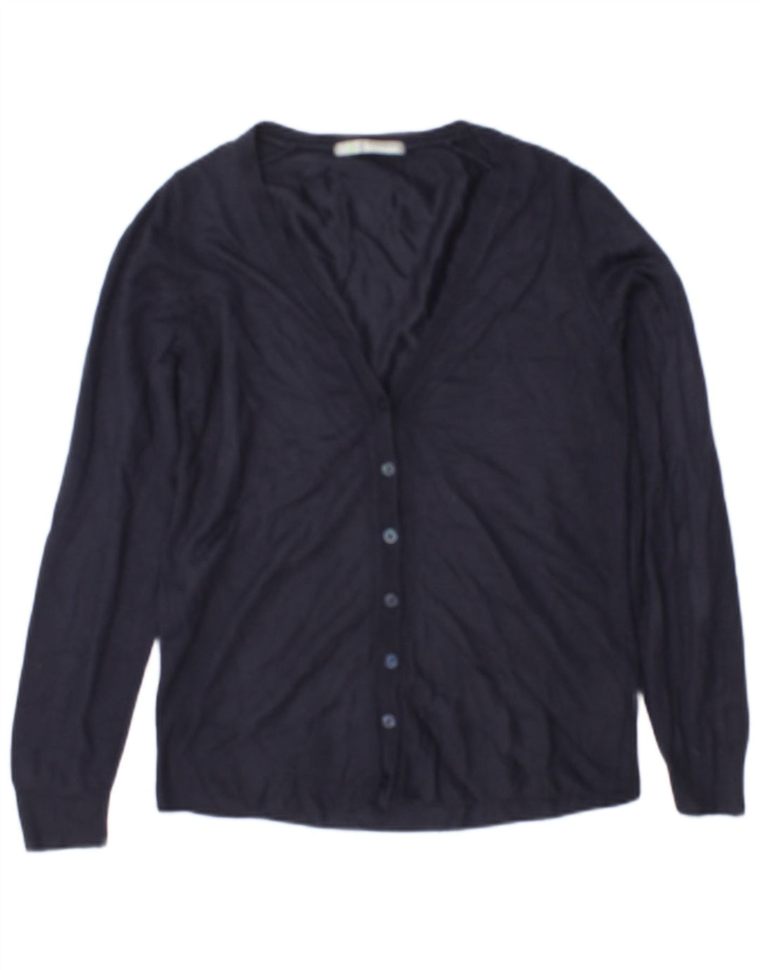 Marks & Spencer Womens Cardigan Sweater UK 8 Small Navy Blue Acrylic