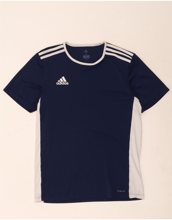 Ανδρικό T-Shirt Climalite Adidas Top Medium Navy Blue Colorblock Πολυεστέρας