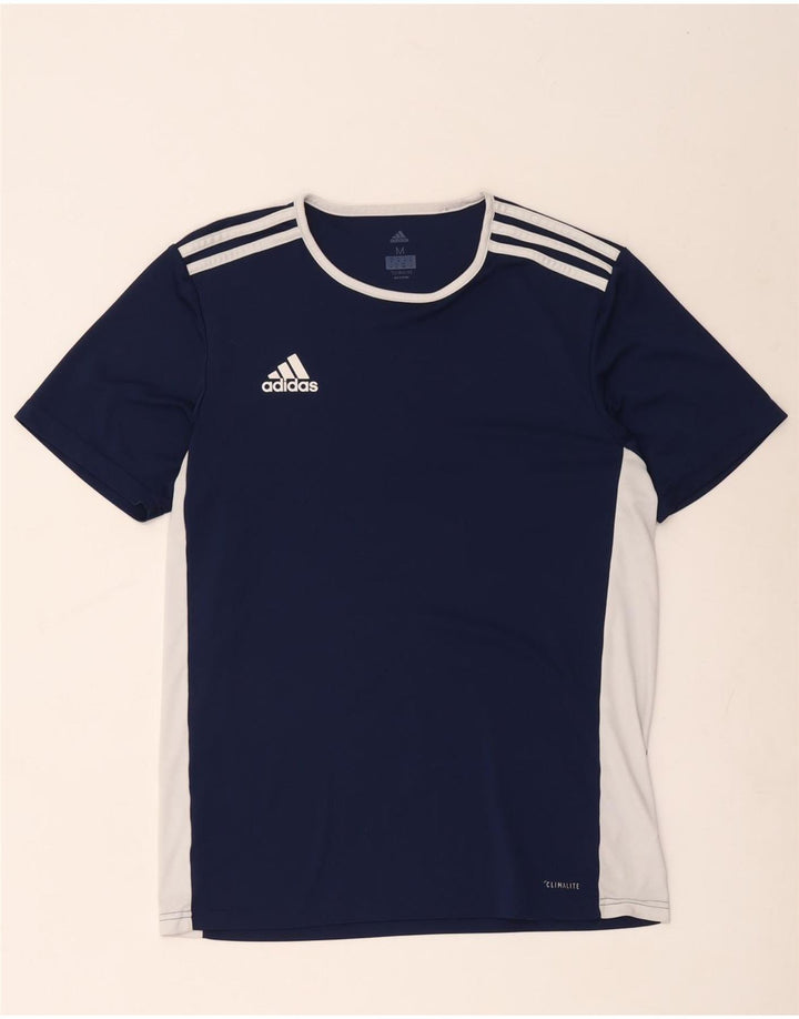 Ανδρικό T-Shirt Climalite Adidas Top Medium Navy Blue Colorblock Πολυεστέρας