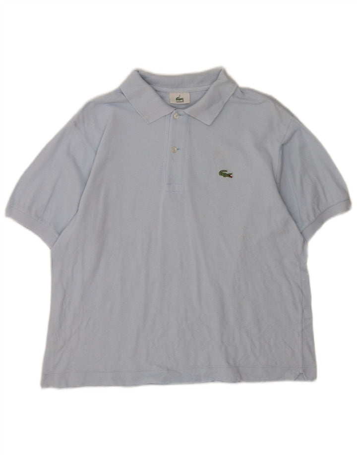 Polo da uomo Lacoste taglia 4 in cotone blu medio