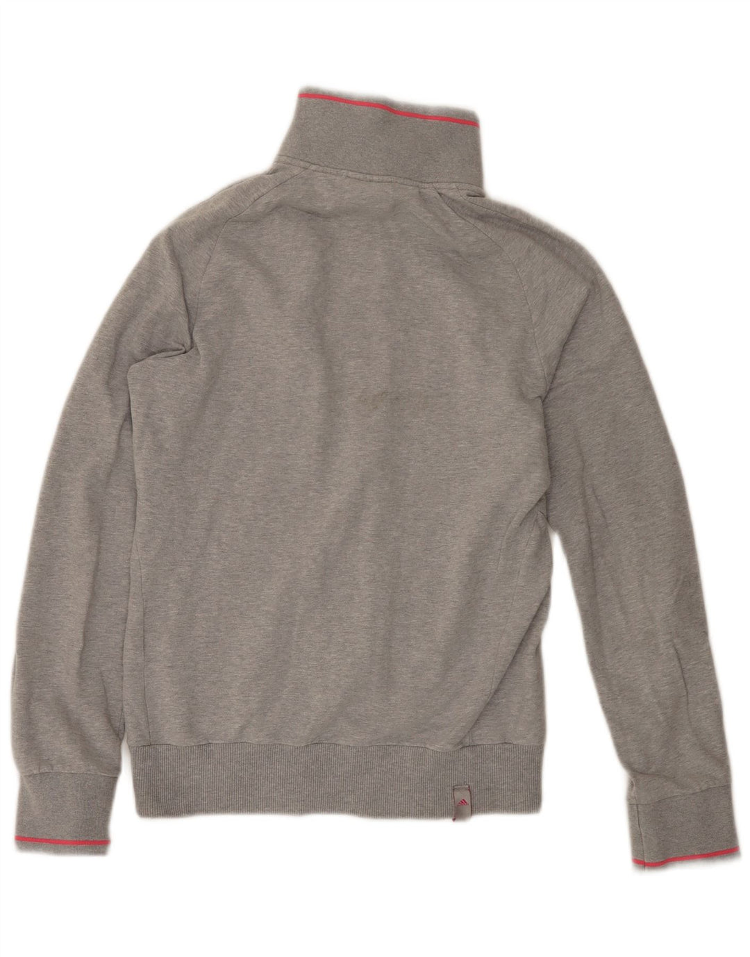 Giacca da ginnastica da donna Adidas UK 10 piccola in cotone grigio