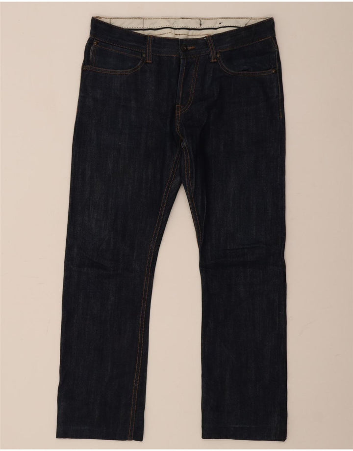French Connection Womens Straight Jeans W32 L27 Navy Blue Cotton
