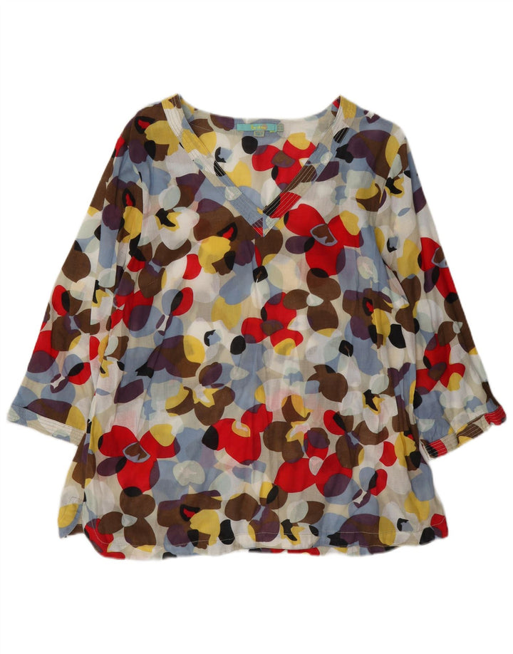 Camicia pullover trasparente da donna Boden UK 18 XL floreale multicolore