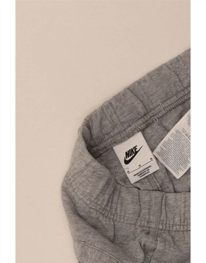 Nike Damen Sportshorts UK 12 Mittelgraue Baumwolle