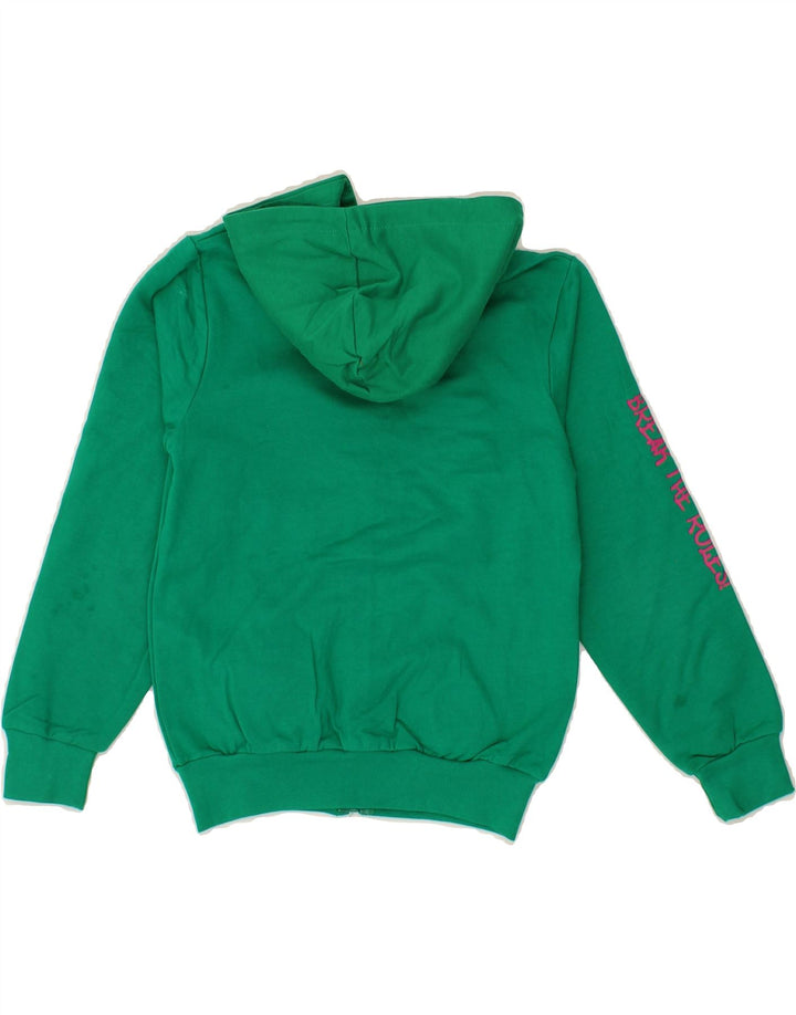 KAPPA Girls Graphic Zip Hoodie Sweater 6-7 Years Green Cotton Vintage Kappa and Second-Hand Kappa from Messina Hembry 
