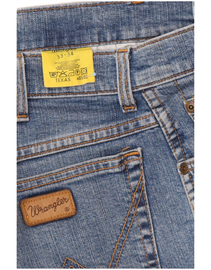 WRANGLER Mens Denim Shorts W33 Medium  Blue Cotton