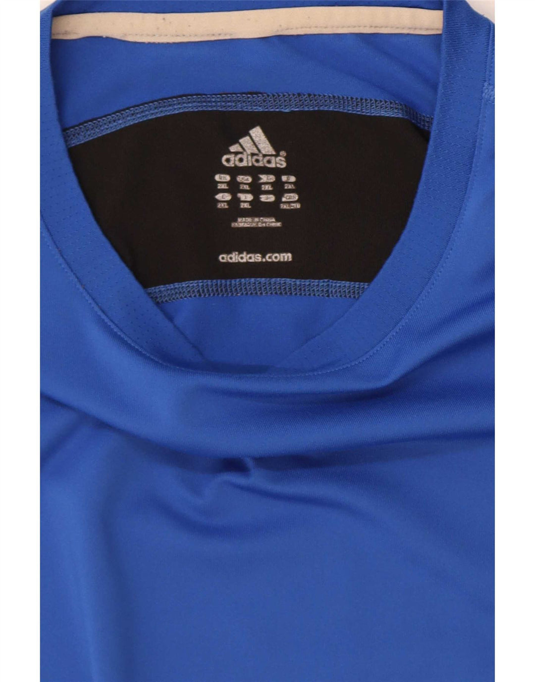 Adidas Mens T-Shirt Top 2XL Blue Colourblock