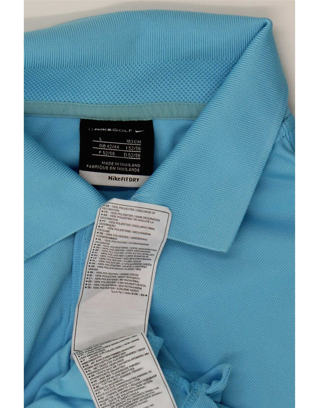 Nike Herren Poloshirt UK 42/44 Großes blaues Polyester
