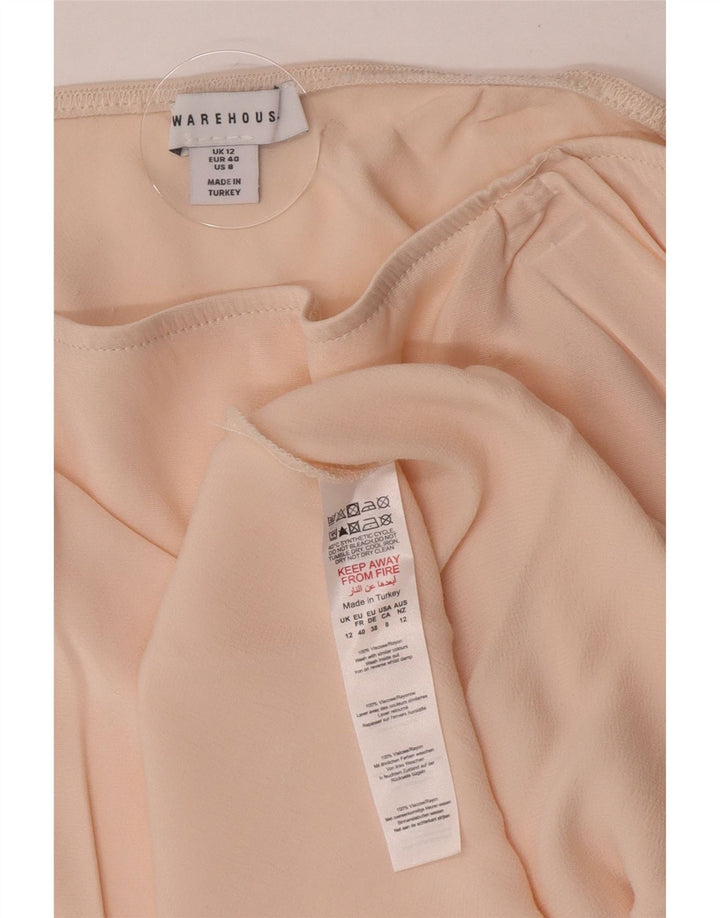 Warehouse Dame Maxi Nederdel UK 12 Medium W28 Beige Viscose