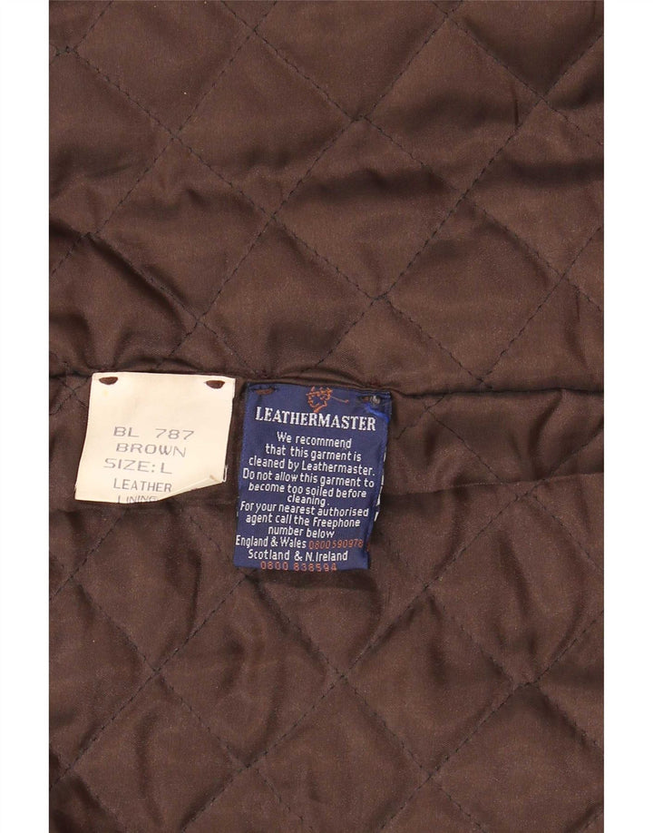 Vintage Herren Ledermantel UK 40 Large Braun