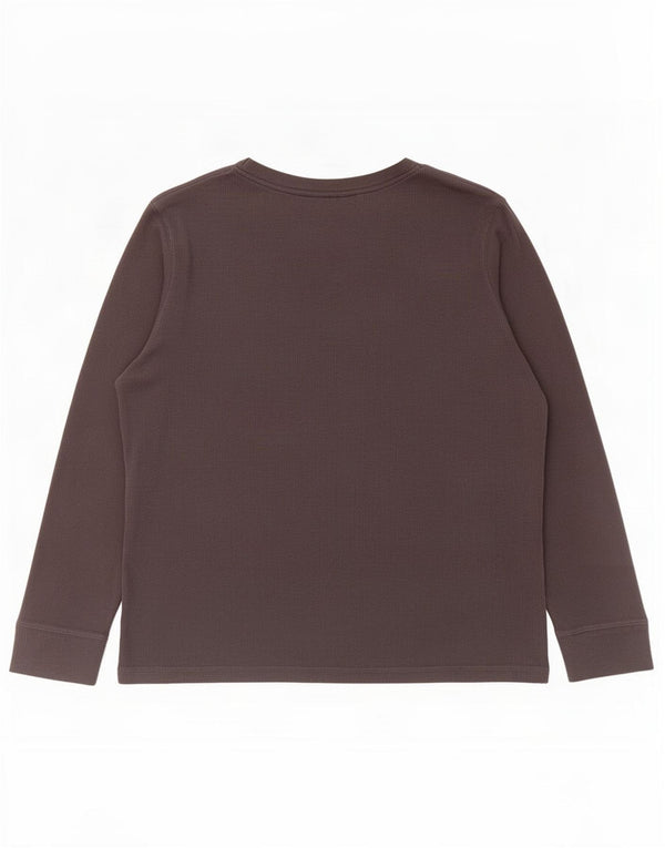 Marks & Spencer Womens Top Long Sleeve UK 20/22 2XL Grey Cotton