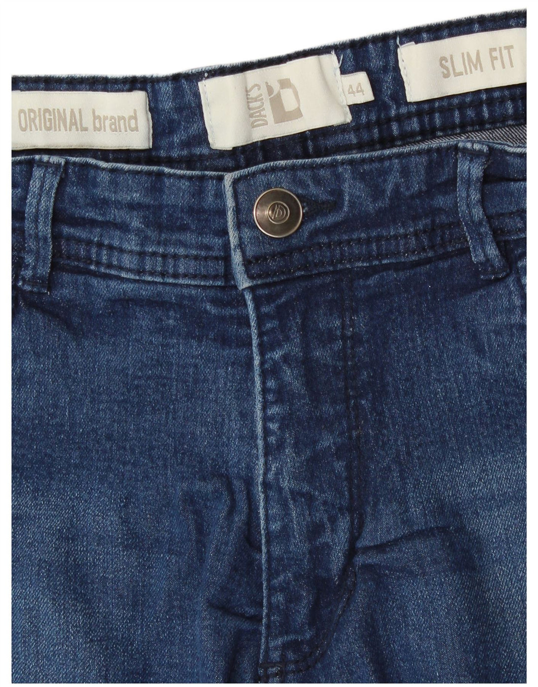 Dack's Womens Slim Fit Denim Shorts IT 44 Medium W30 Navy Blue Cotton